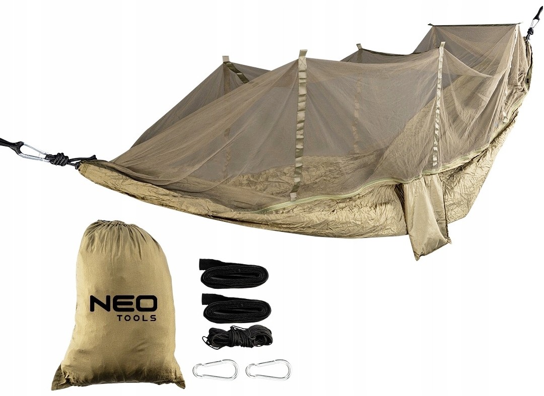 Hojdacia sieť bez rozperných tyčí Neo Tools zelená 200 kg 330 x 140
